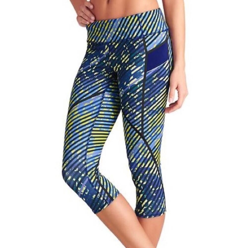 Athleta Radical Stride Striped Cropped Pants